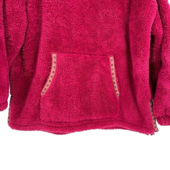 Sundance Sasha Fleece Oversized Pullover Teddy Sweater Small Magenta - Picture 4 of 7